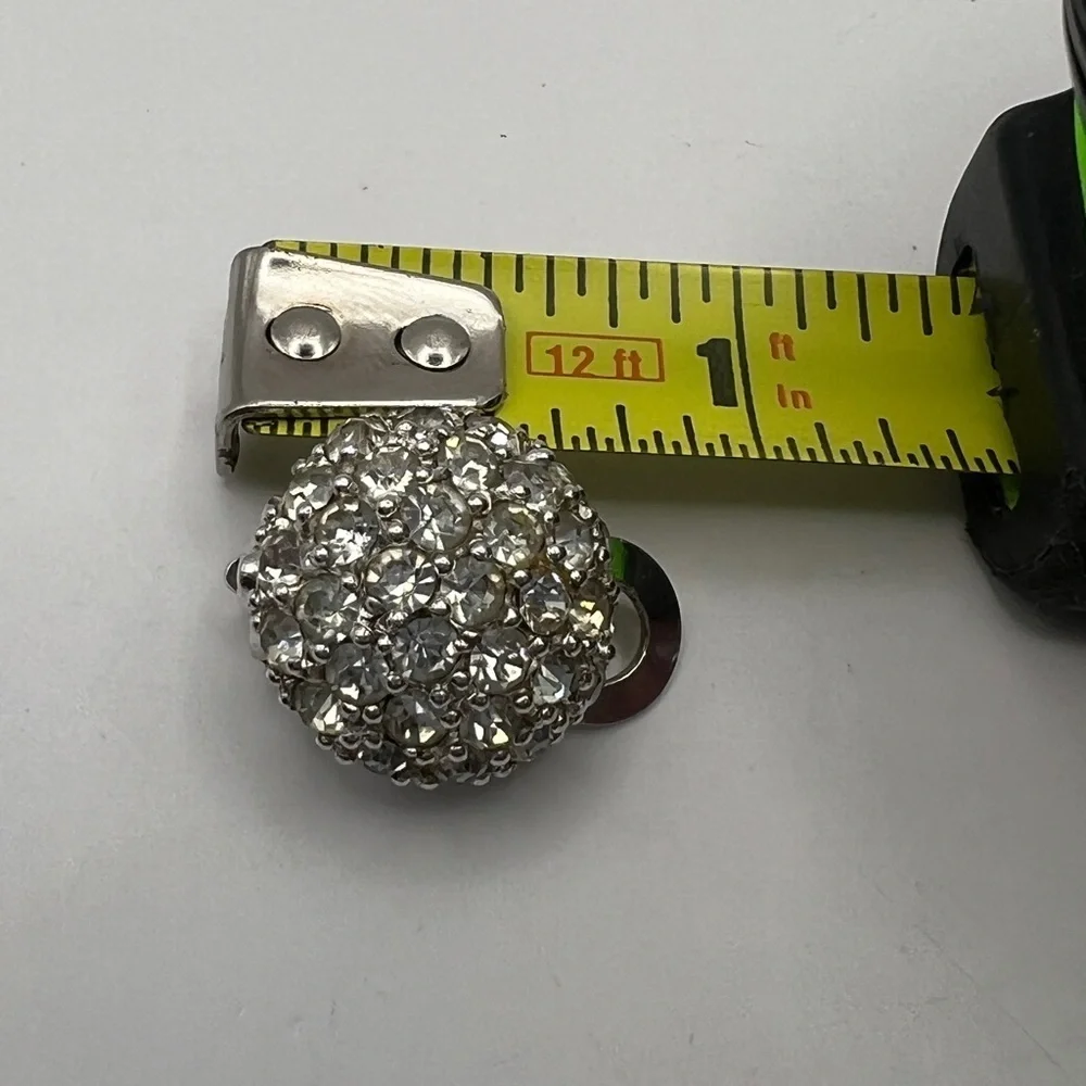 Single earring Pennino Pave round domed Bridal Engagement Clip on Earring